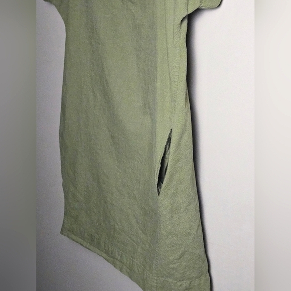 Eileen Fisher 100% Organic Cotton Sheath Shift Dress Quiet Luxury, Med Petite - Picture 2 of 4